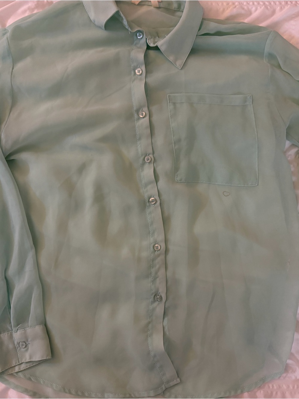 Garage Mint Green Women's Button-Up Blouse